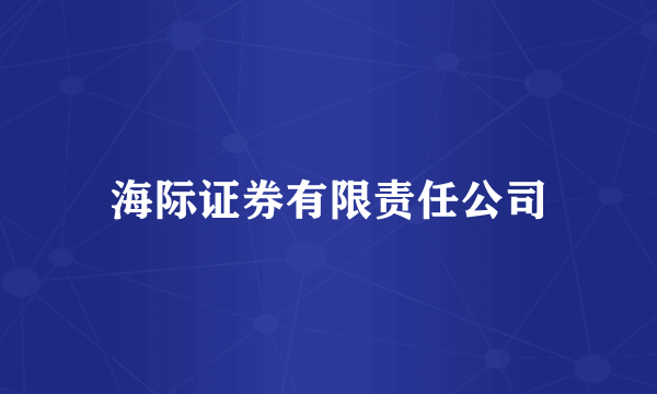 海际证券有限责任公司